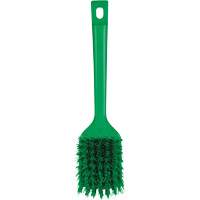 ColorCore Short Handle Brush, Stiff Bristles, 12" Long, Green Equipex