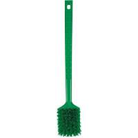 ColorCore Long Handle Brush, Stiff Bristles, 20" Long, Green Equipex