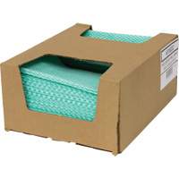 SaniWorks&reg; Choice Counter Cloths, Green/White Equipex