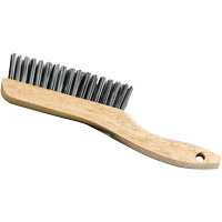 Brosse &agrave; manche en patin, Acier, 4 x 16 rangs de fils, Longueur 9-3/4" Equipex