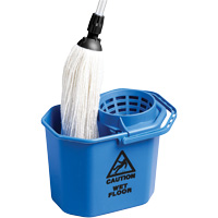 Heavy-Duty Mop Cone Pail, Strainer, 3 US Gal. (12 Quart), Blue Equipex