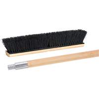 Balai-brosse avec manche &agrave; filetage m&eacute;tallique, 24", Moyen, Soies Tampico Equipex