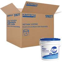 Syst&egrave;me d'essuie-tout en seau avec couvercle WetTask Equipex