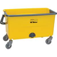 Microfibre Mop Bucket & Wringer, Strainer, 11 US Gal. (44 Quart), Yellow Equipex
