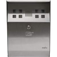 Smoking Receptacle, Wall-Mount, Stainless Steel, 1.6 Litres Capacity, 13-4/5" Height Equipex
