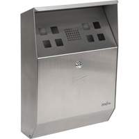 Smoking Receptacle, Wall-Mount, Stainless Steel, 1.6 Litres Capacity, 13-4/5" Height Equipex