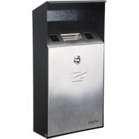 Cendrier, Montage mural, Acier inoxydable, Capacit&eacute; 1 Litre, Hauteur 11-4/5" Equipex