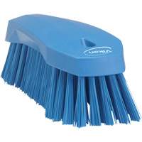 Large Angled Hand Brush, Stiff Bristles, 8" Long, Blue Equipex