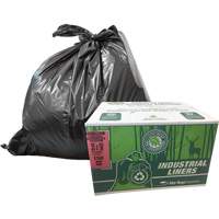 EcoLogo&reg; Garbage Bags, X-Strong, 48" W x 60" L, Clear, 246.05 L (65 Gal.) Capacity Equipex