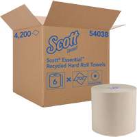 Essuie-mains bruns en fibres recycl&eacute;es &agrave; 100 % &agrave; enroulement serr&eacute; Essential, 1 pli, Standard, 700' lo Equipex