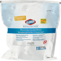 Recharge de lingettes d&eacute;sinfectantes &agrave; l'eau de Javel Healthcare Recharge, 110 lingettes Equipex