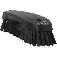 Large Angled Hand Brush, Stiff Bristles, 8" Long, Black Equipex