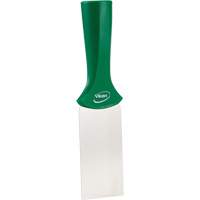 Handle-Mounted Stainless Steel Scraper, Green, 2" W x 8" L Equipex