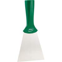 Handle-Mounted Stainless Steel Scraper, Green, 4" W x 8" L Equipex