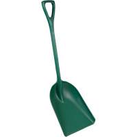 Pelle monobloc perceptible par d&eacute;tecteur de m&eacute;tal, Lame 13-3/4" x 17", Longueur de 42-1/2", Plastique, Vert Equipex