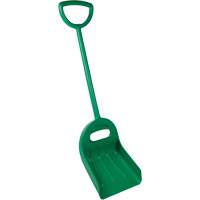 Pelle large &agrave; double prise, Lame 14" x 18", Longueur de 47-1/2", Plastique, Vert Equipex