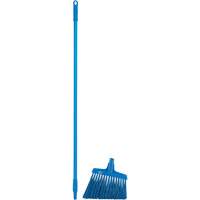 T&ecirc;te &agrave; balai en angle avec manche en m&eacute;tal, Crins Extra-ferme, 12", Polyester, Bleu Equipex