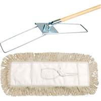 Syst&egrave;me de vadrouille &agrave; &eacute;pousseter Break-Ezy, Style &agrave; attacher, Coton, 36" lo x 5" la Equipex