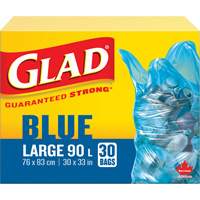 45L Recycling Bags, Regular, 30" W x 33" L, Blue Equipex
