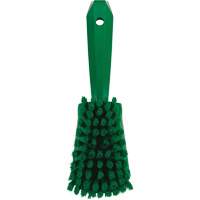 Brosse &agrave; r&eacute;curer avec manche court, Soies Doux, Longueur de 10-1/2", Vert Equipex