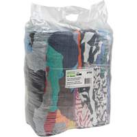Recycled Material Wiping Rags, Cotton, Mix Colours, 25 lbs. Equipex