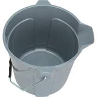 Round Bucket with Pouring Spout, 2.64 US Gal. (10.57 qt.) Capacity, Grey Equipex