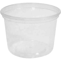 Contenant &agrave; charcuterie transparent sans couvercle MicroGourmet 16 oz, Plastique, Ronde Equipex