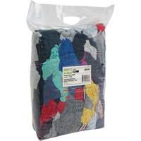 Recycled Material Wiping Rags, Cotton, Mix Colours, 10 lbs. Equipex