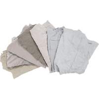 Recycled Material Wiping Rags, Cotton, White, 10 lbs. Equipex