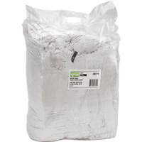 Chiffons fabriqu&eacute;s &agrave; partir de mat&eacute;riaux recycl&eacute;s, Coton, Blanc, 25 lb Equipex