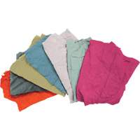 Recycled Material Wiping Rags, Terrycloth, Mix Colours, 25 lbs. Equipex