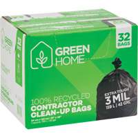 Sacs &agrave; ordures Green Home, Fort, 33" la x 48" lo, 3 mils, Noir, Capacit&eacute; 159 L (42 gal.) Equipex