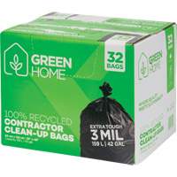 Sacs &agrave; ordures Green Home, Fort, 33" la x 48" lo, 3 mils, Noir, Capacit&eacute; 159 L (42 gal.) Equipex
