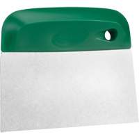 Flexible Stainless Steel Dough Cutter/Scraper, Green, 4-1/2" W x 5-3/4" L Equipex