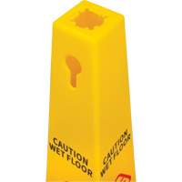 Wet Floor Safety Cone, Bilingual with Pictogram Equipex