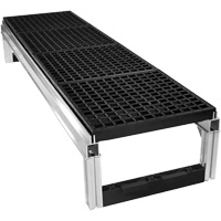 FOUNDATION Open Drainage Modular Aluminum Work Platform Kit, 18" W x 72" D, 400 lbs. Capacity, All-Welded Equipex