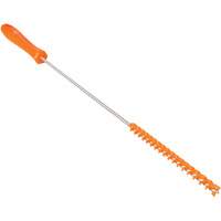 Tube Brush, Stiff Bristles, 19-7/10" Long, Orange Equipex