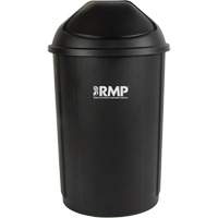Half-Round Garbage Bin with Lid, Polyethylene, 21 US gal. Equipex