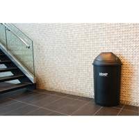Half-Round Garbage Bin with Lid, Polyethylene, 21 US gal. Equipex
