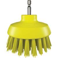 HyDrive Round Drill Brush, Extra Stiff Bristles, 3-1/10" Long, Yellow Equipex