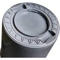 Grey Titan Garbage Container, Plastic, 20 US gal. Equipex