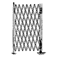 Barri&egrave;res de s&eacute;curit&eacute; galvanis&eacute;es repliables, Repliable simple fixe, 4' lo x 6' h d&eacute;ploy&eacute; Equipex