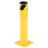 Safety Bollard, Steel, 24" H x 4.5" W, Yellow Equipex