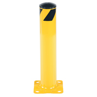 Safety Bollard, Steel, 24" H x 4.5" W, Yellow Equipex