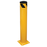 Safety Bollard, Steel, 36" H x 5.5" W, Yellow Equipex