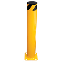 Safety Bollard, Steel, 36" H x 5.5" W, Yellow Equipex