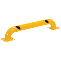 Garde-corps &agrave; profil bas pour rayonnages, 4' la x 0,75' h, Jaune Equipex