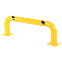 Garde-corps &agrave; profil bas pour rayonnages, 4' la x 1,4' h, Jaune Equipex