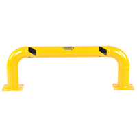 Garde-corps &agrave; profil bas pour rayonnages, 4' la x 1,4' h, Jaune Equipex