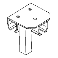 Support de montage au sol pour murs-rideaux Equipex